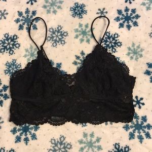 Black lace bra